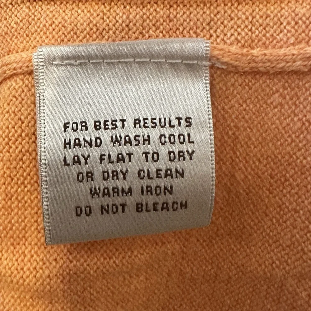 NWOT Peter Millar Orange V Neck Sweater Pullover Mens Soft Luxury Blend Size XL